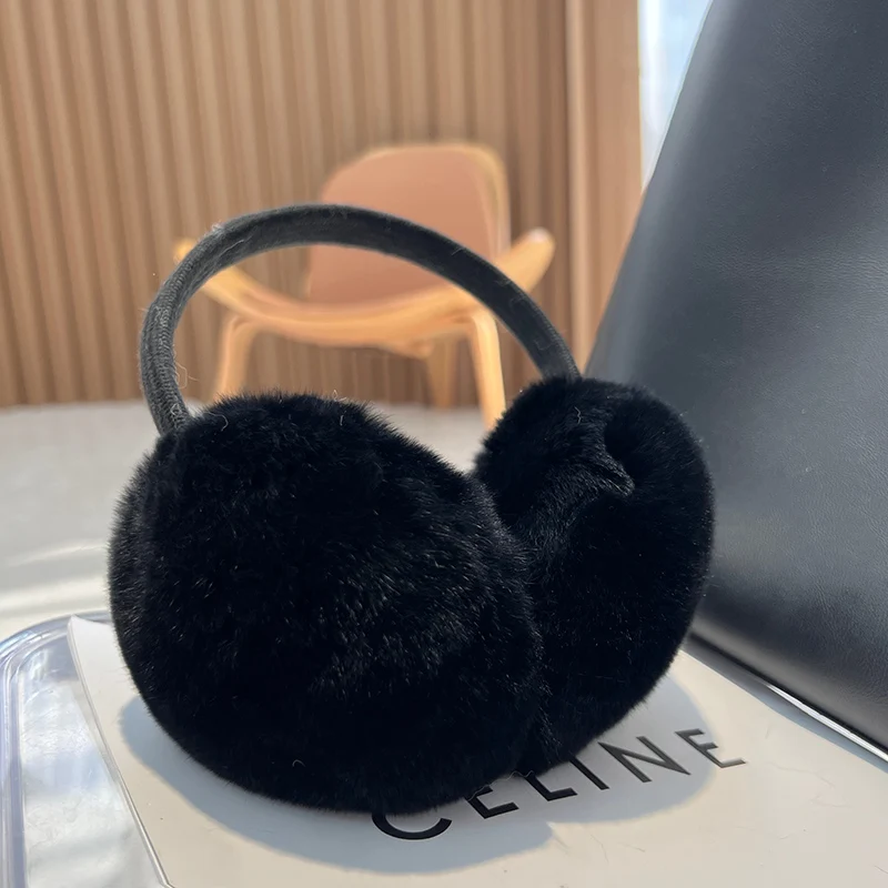 Headphones Genuine Rabbit Fur Earmuff Headbands Winter Accessories for Women Ear Cover warm earmuffs,fur earmuffs