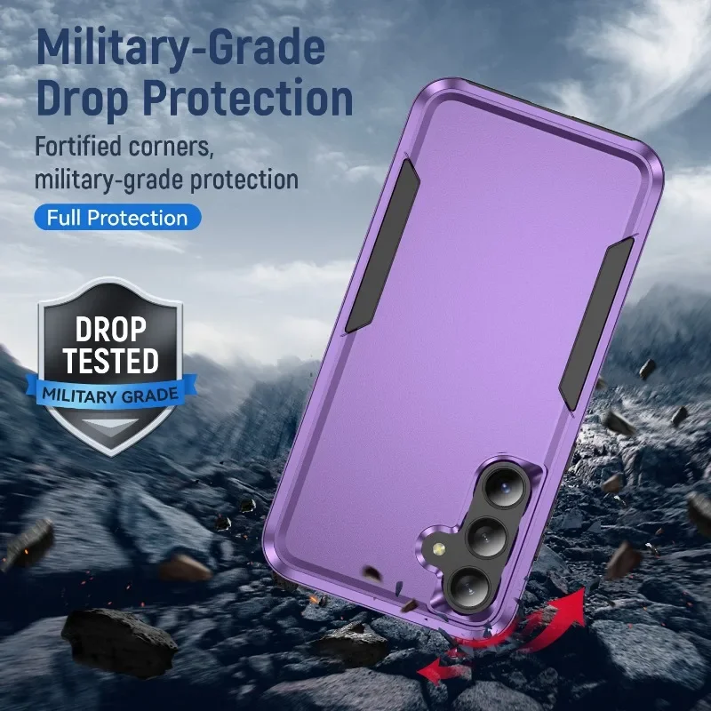 Luxury Armor Shockproof Mobile Phone Case for Samsung A05S 14 54 35 32 52 72 12 13 33 53 73 Soft and Hard Double Protection_voghion.com