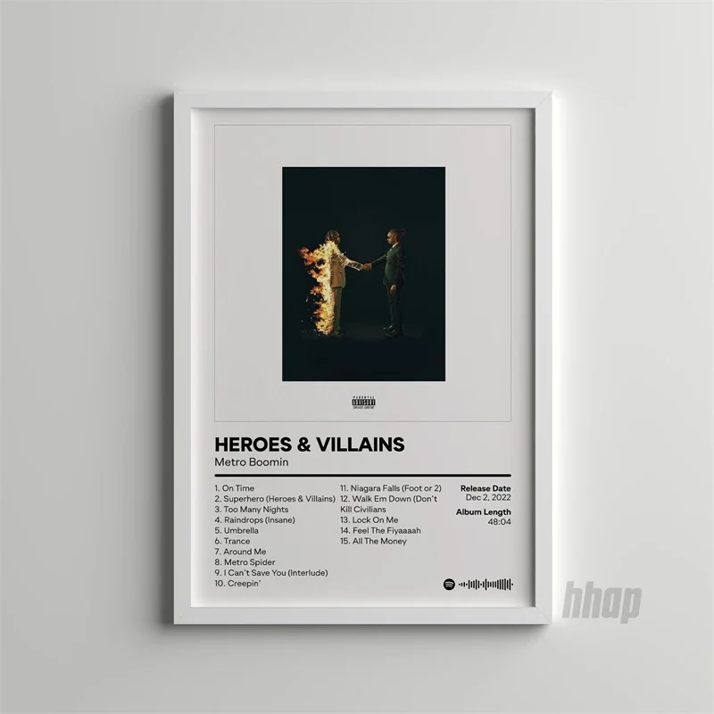 thumbnail image 1 of Póster de lienzo HD con impresión de arte de pared minimalista escandinavo, álbum de música pop rapero Metro Boomin, decoración para el hogar, dormitorio y sala de estar, 1 of 5
