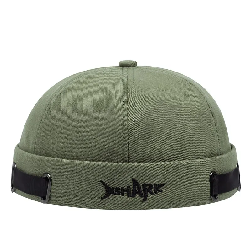 Docker Brimless Beanie Cap – Adjustable Retro Rolled Cuff Skullcap For All Seasons