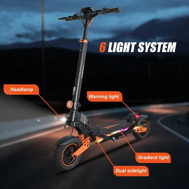 Trottinette électrique pour adultes KEPOW, batterie 48V 20Ah, moteur 1000W, vitesse maximale de 50 km/h, pneus tout-terrain de 10 pouces, trottinettes électriques, autonomie de 50 à 70 km, modèle EScooter K2MAX 1