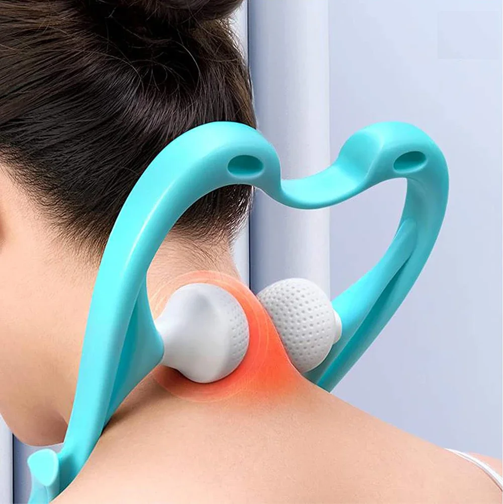 Dual Pressure Neck Massager - Handheld Deep Tissue Relaxer