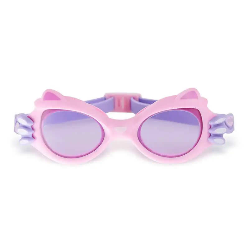 Funny Kids Cat Swimming Goggles Anti-UV HD Lens Anti-fog Pool Glasses for Children No Leaking Quick Adjustable Strap with Case Swimming Goggles Children Safety Goggles