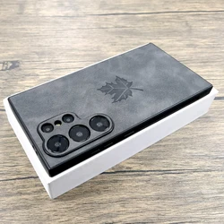 Leather Smartphone Case - Elegant Protective Cover - Galaxy S23 Ultra (Dark Gray)
