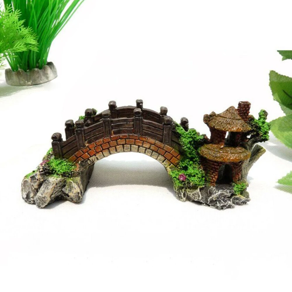 

Brand New Resin Bridge Aquarium Decoration 19*8.5*6.5cm Fish Tank Ornament Landscape Home Decor Insoluble In Water