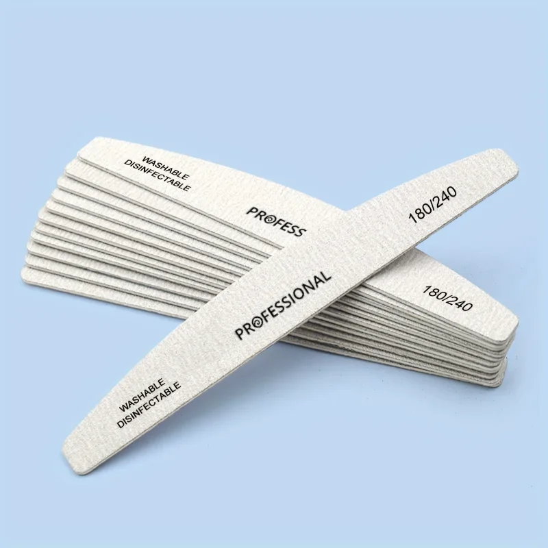 5 pcs Top selling double-sided nail file, half moon shaped diamond shaped oval nail tool for trimming Rubbing strips