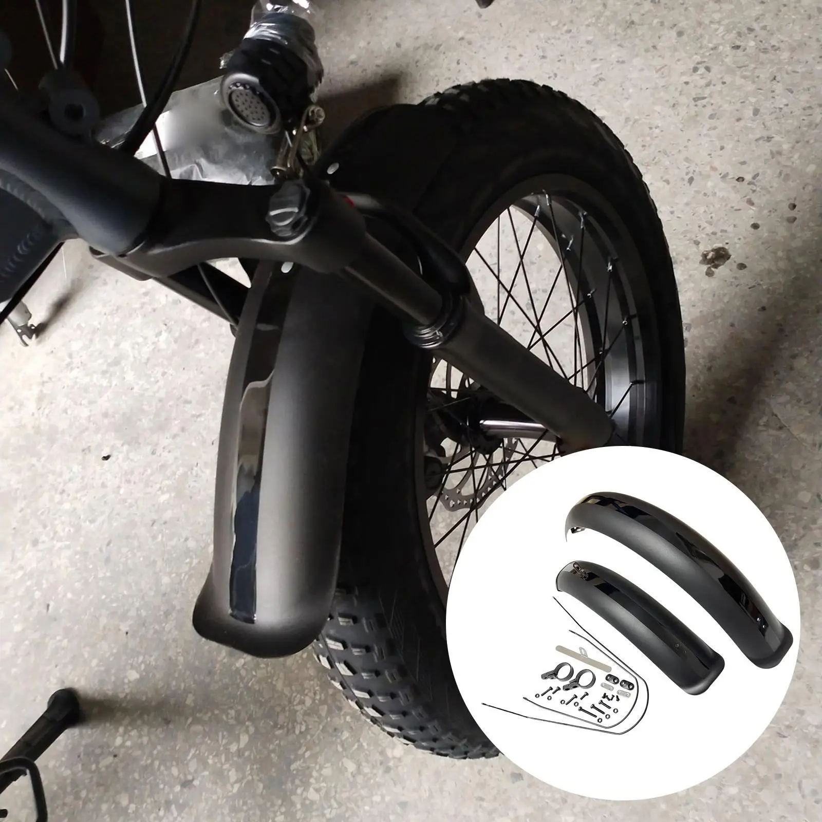 Bike Fenders Fat Tire Mud Guards 26/20" x4.0 Fender Set Mudguards For BMX Folding Snow E-Bike Bicycle MTB Cycling Accessories 1 Pair bicycle fender