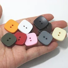 6pcs/lot Cute Square Buttons for Clothing Designer Diy Coat Shirt Sweater Sleeve Sewing Buttons Resin Flatback Embellishments