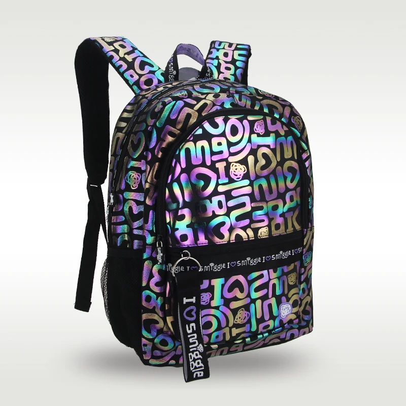 Australia Smiggle original hot-selling children's schoolbag student high-quality rainbow letter girls big schoolbag 16 inches 2