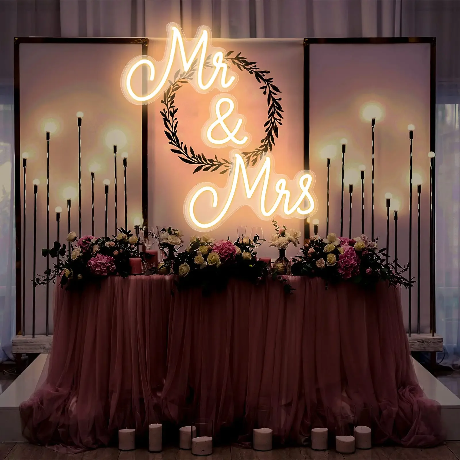 Mr and Mrs Neon Sign for Wedding 5 | Mr and Mrs Neon Sign for Wedding 4