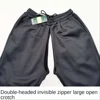 Winter Men Invisible Zipper Open Crotch Pants Sports Casual Black Plus Size Loose Trousers Couples Outdoor Trousers 4