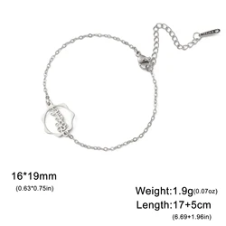 Unift Floral Birth Flower Charm Bracelet - Stainless Steel Cosmos & Poppy Design, Trendy Minimalist Jewelry (May Lily of Valley - S)
