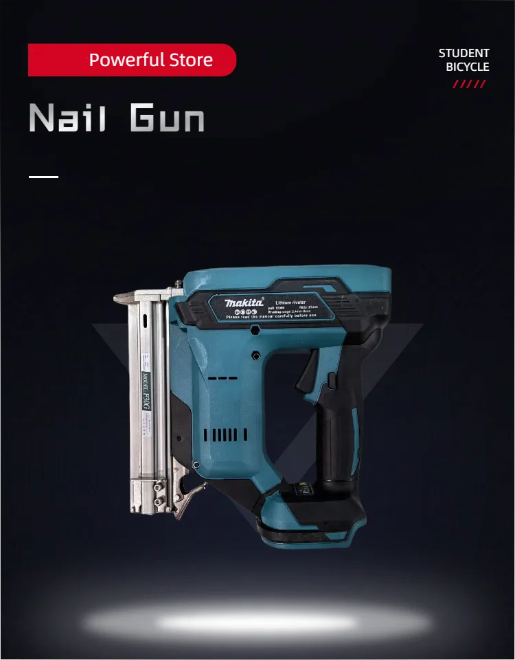 Cordless Electric Nail Gun Makita 18V nailer rechargeable Brushless Electric staple gun Cordless Electric Nail Gun for Home Woodworking and Carpentry tools