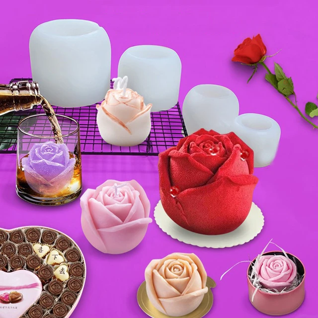 Big Rose Flower Silicone Mold Aroma Plaster Mold Silicone Gypsum Plaster  Molds Handmade Soap Mold Candle Mold Fondant cake mould - AliExpress