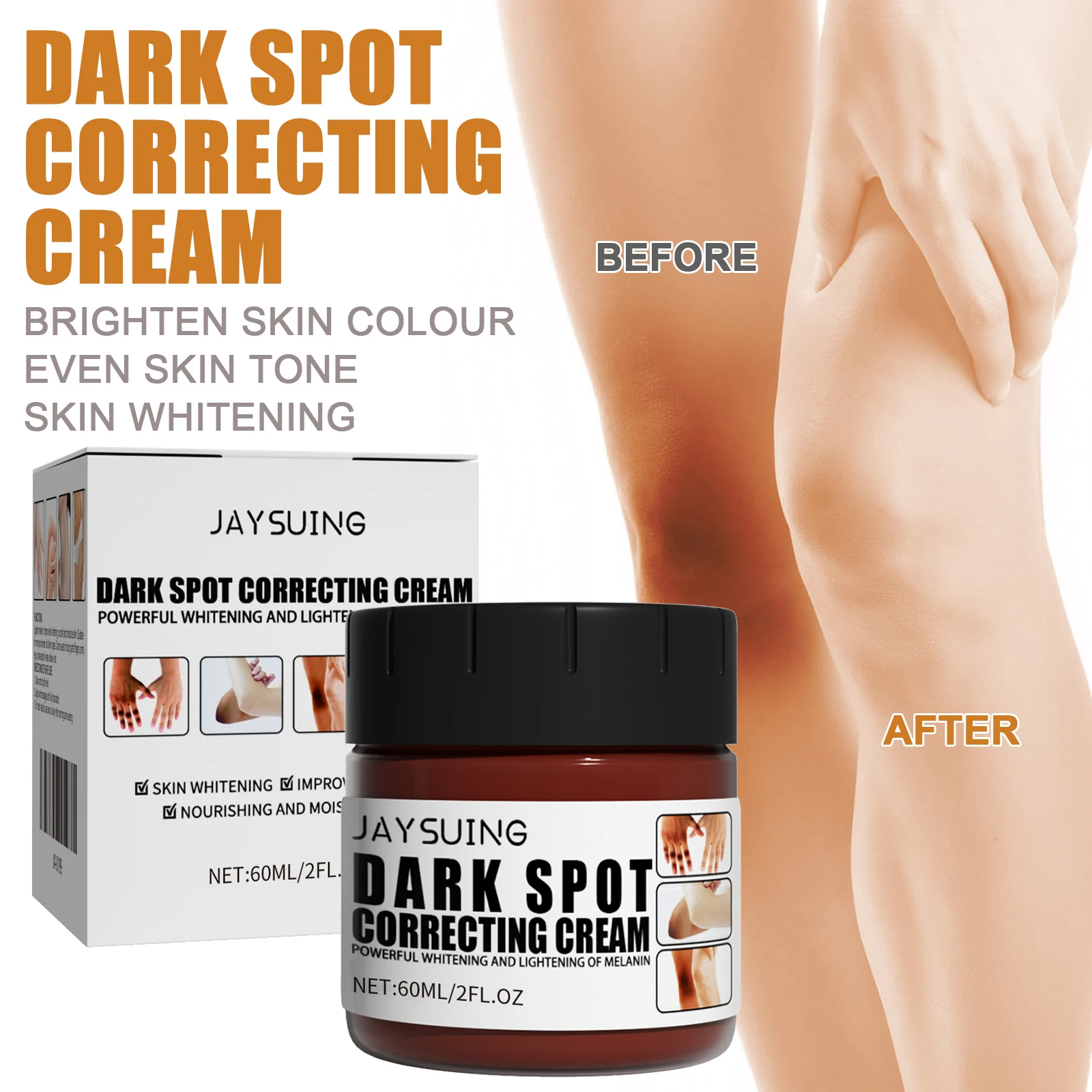 Dark Knuckle Bleaching Cream Fade Pigmentation Lightening Joint Elbow Knees Ankle Melanin Corrector Body Whitening Nourish Cream 3