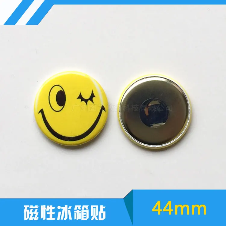 Free shipping  44mm 100 Sets Fridge Magnet Button Supplies Materials for NEW Professional Badge Button Maker