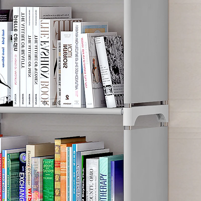 1pc Simple Bookshelf Floor Desk Bookcase Simple Modern Student Storage Rack Storage Combination Cabinet Newspaper Rack storage rack,book display stand,cube storage organizers,corner wall shelves