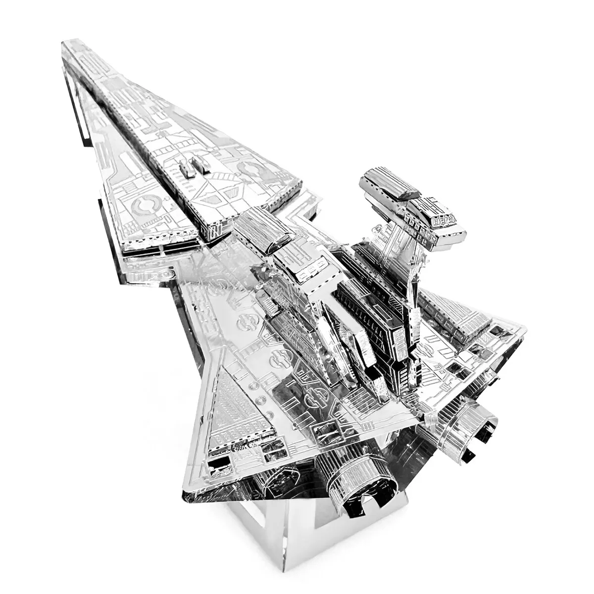 Detailed metal deck components of the model