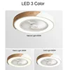 Smart Ceiling Fans With Light For Living Room Dining Room Blades Reversible 6 Speeds 52CM Fans Lighting 36W Low Floor 4
