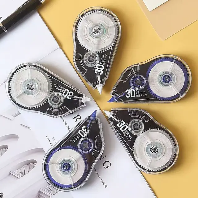 5Pcs Correction Tape Set – Classic Colors Mix, Strong Coverage Smooth Tape, Bulk Value Pack for School Office Daily Use 1