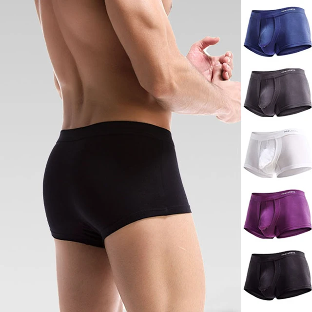 Male Ball Pouch Intimates Boxer Brief Flat Angle Shorts Men Underwear Boxer  Shorts Solid Comfort Stretch Breathable Panties - AliExpress