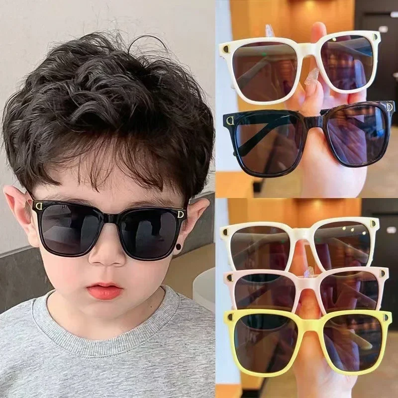 

New Children Sunglasses Accessories Retro Flow Boys and Girls Square Box Sunglasses Baby Toys Light and Convenient Visual