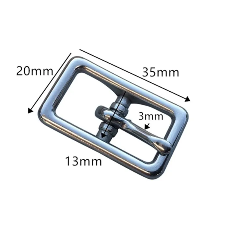 50pcs Stainless Steel Buckle Halter Hardware Belt Pin Buckle Shoes Clothing Accessories1.6cm 1.3cm 2cm 2.6cm