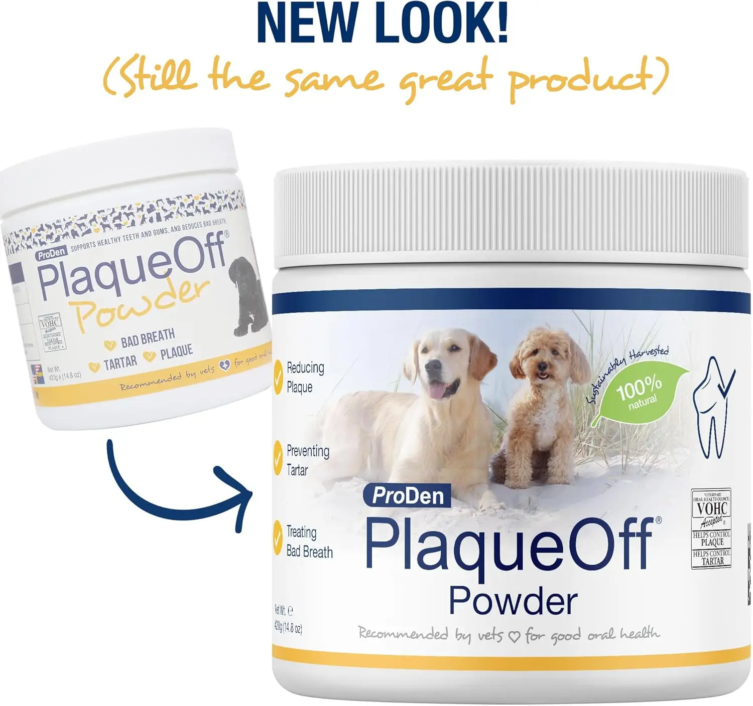 Powder for Dogs & Cats-Dog Breath Freshener & Plaque Remover Supplement-Pet Dental Care for a Healthy Mouth