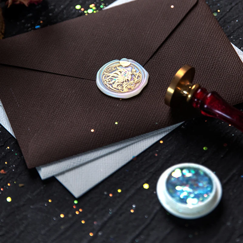 Wax Seal Stamp Fire lacquer Seal Gold Powder Enamel Paste Scrapbook Material Printing Decorative Invitation Coloring DIY