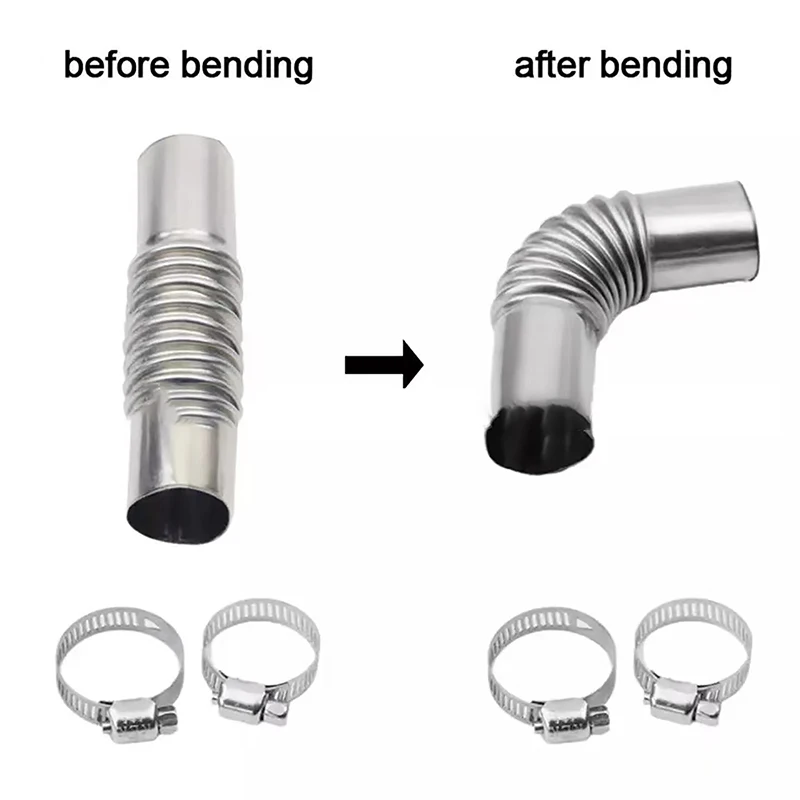 1Set Elbow Pipe Air Parking Heater Exhaust Tube for Diesel Heater Exhaust Pipe,Air Diesel Heater Duct Pipe,Heater Duct Connector,Air Heater Exhaust Connector,Car Heater Accessories