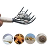 Multifunctional Clam Rake With Net 5 Claw Wood Handle Rake Shell Digging Tool Dig Seafood Accessories Weeding Farming Tool 2