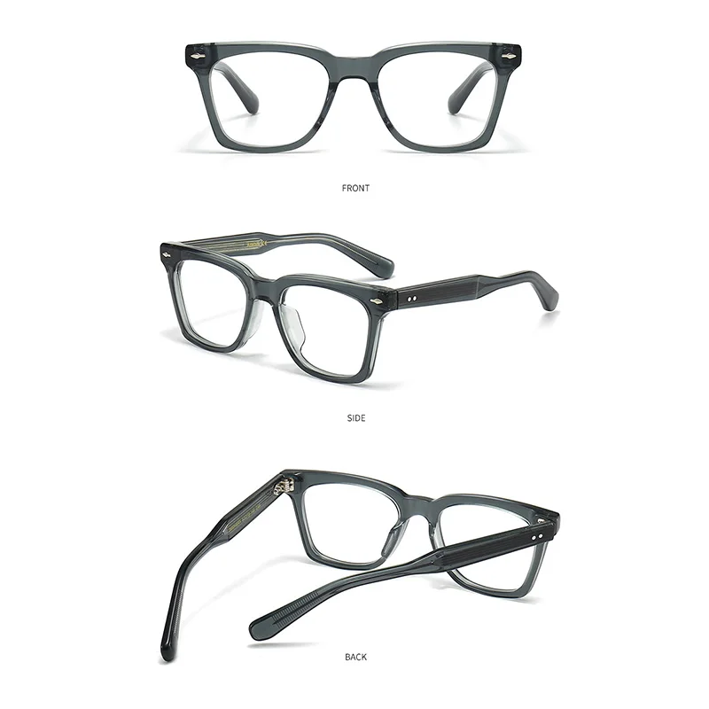 

8.0mm Thickness Acetate Glasses Frames Men Women Square Classical Retro Handmade Eyeglasses Square Designer Eyewear JMMHBRX