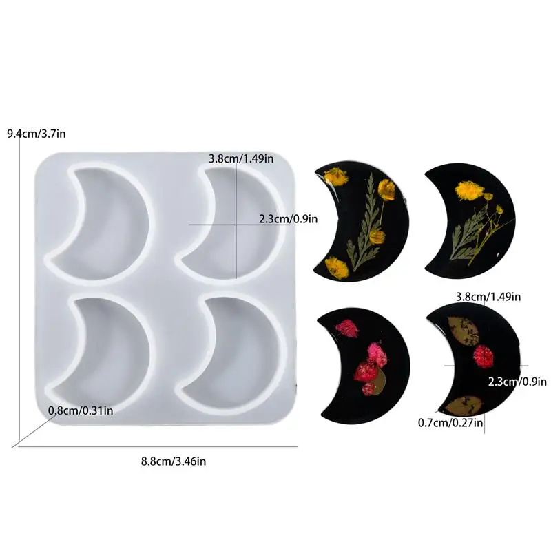 Koonafy Resin Molds For Jewelry - 2 Silicone Molds, Butterfly/Star/Flower Shapes, DIY Earring & Pendant Making - View #8