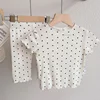 2025 Summer New Girls Home Clothes Costume Short-sleeved Floral Suit Baby Two-piece Set Korean Version Pajamas Homewear Suit 3