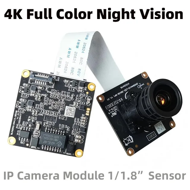 4K CCTV HD Blacklight Sensor Ip Camera Module Vehicle Humanoid Detection Full Color Night Vision Video Surveillance Webcam Board 1