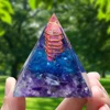 Natural Stone Crystal Orgonite Pyramid Reiki Chakra Healing Gemstone Tower Meditation Protection Office Decor Gifts 3