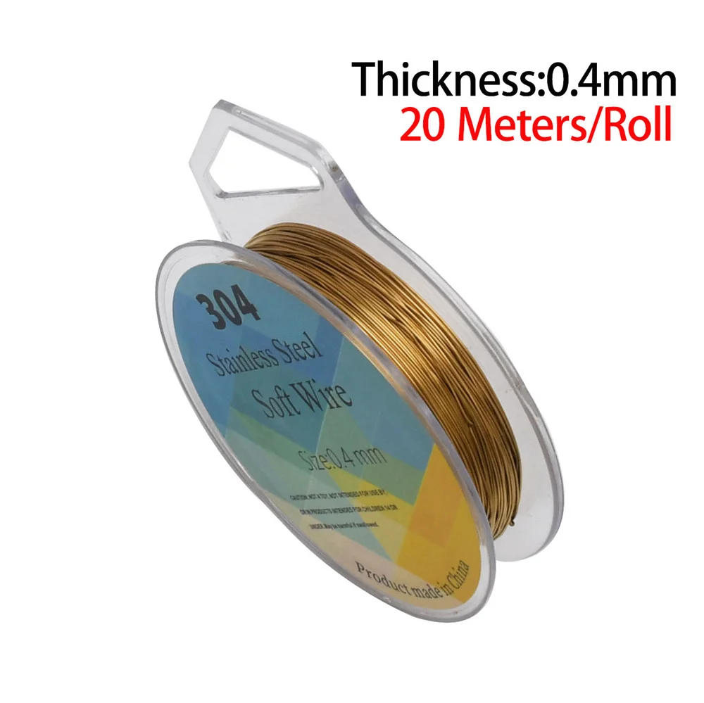 3-20Meters 304 Stainless Steel Wire PVD Coated Gold Wire 4