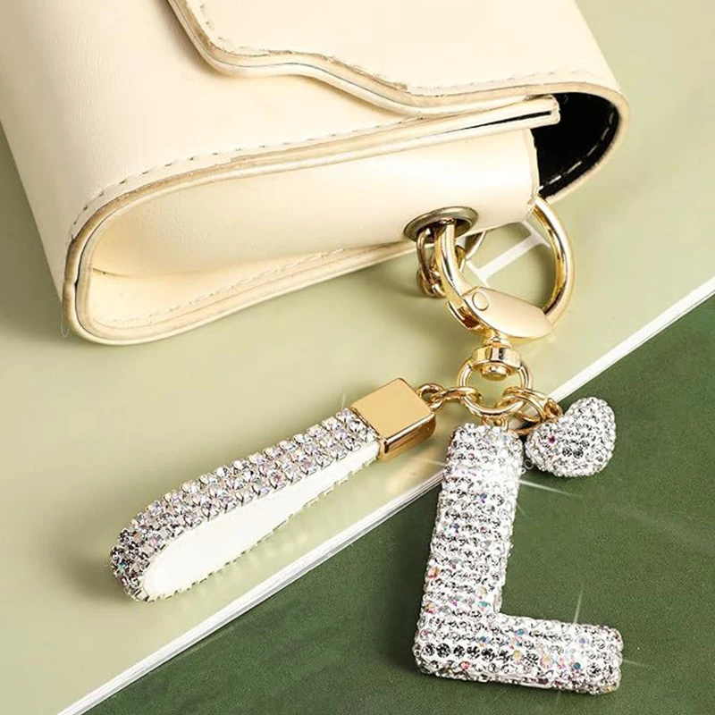 Schlüsselanhänger, glänzend, niedlich, A-Z, Buchstabe, Schlüsselanhänger, Rucksack, Autoschlüssel, Zubehör, Schlüsselband, Paar, Name, Buchstabe, Anhänger, Geschenk – Detail 3