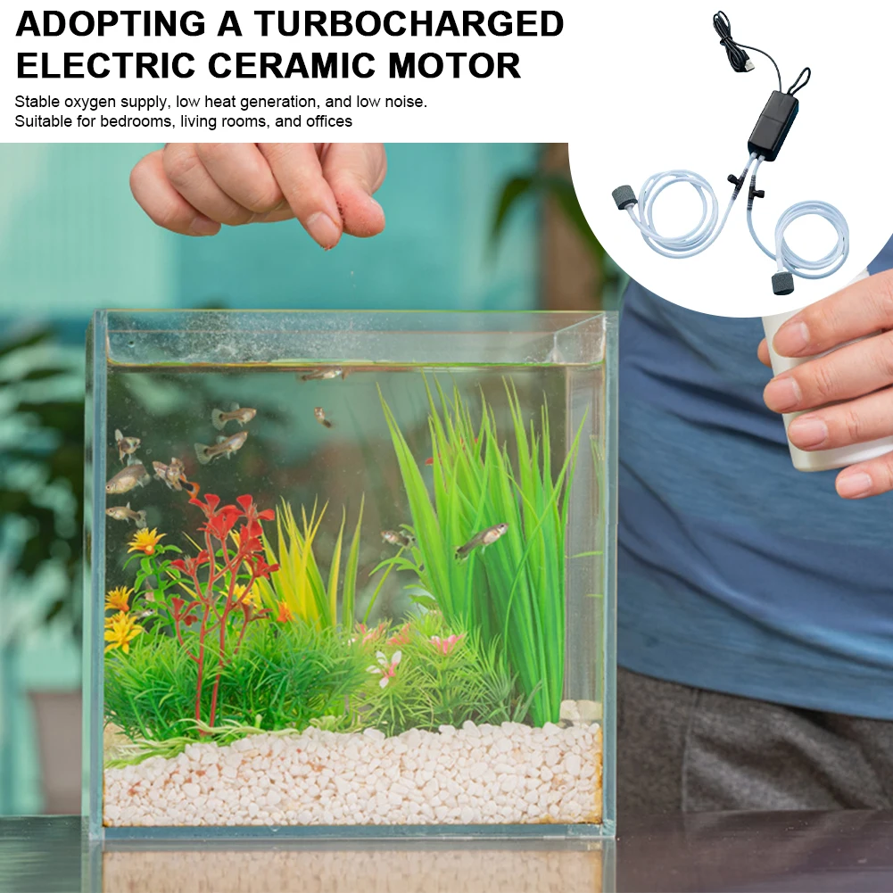 Portable Mini Small Oxygenator USB Small Oxygenator Fish Tank Silent Air Compressor Aerator Portable Fish Tank Accessories 4