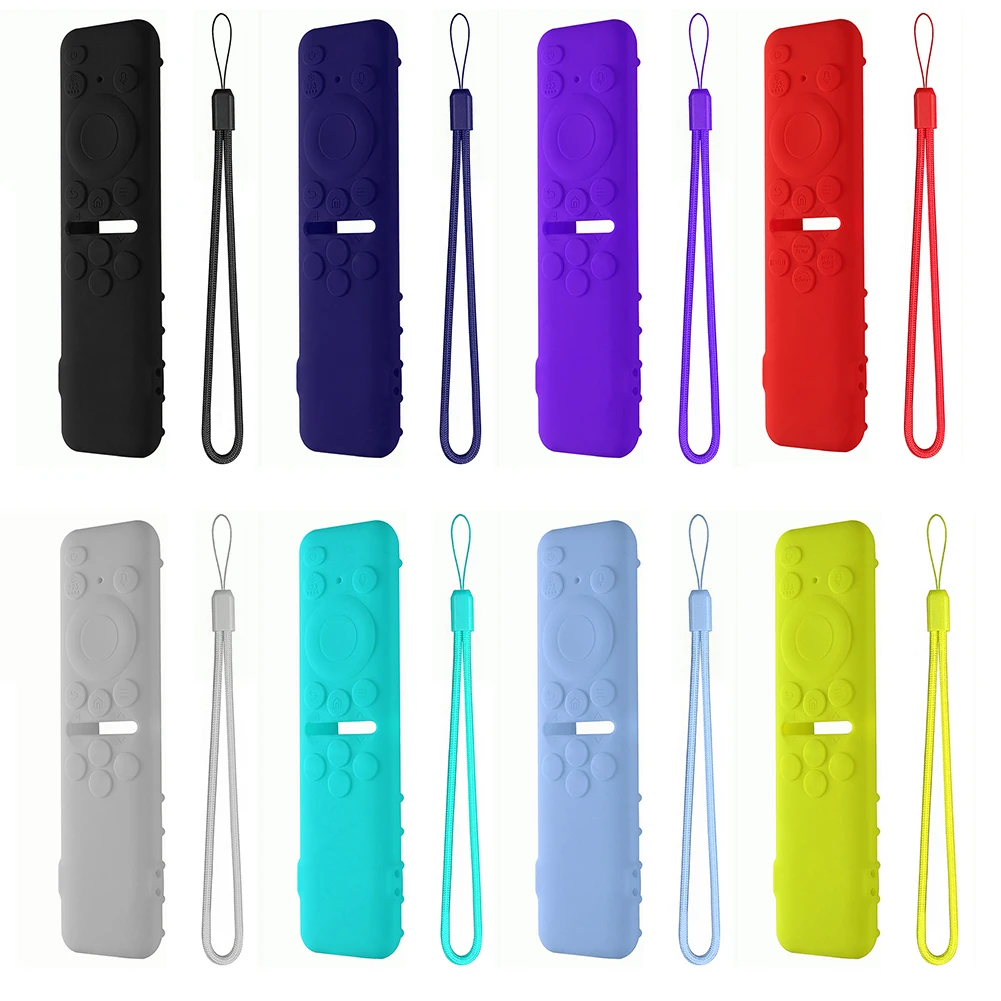 Remote Control Case Silicone Drop-Proof Shell Shockproof with Detachable Lanyard for Samsung BN59-01432A BN59-01432B BN59-01432D