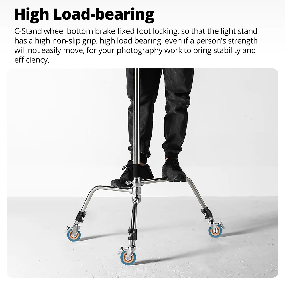 AMBITFUL 3X Professional C Stand Wheels Install Diameter Of