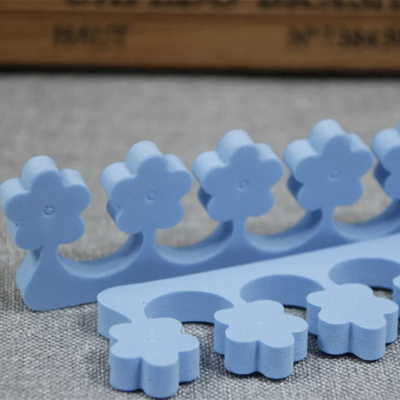 10pcs Nail Art Toe Separators Fingers Flower UV Gel Make Eva Manicure Pedicure Nail Art Sponge Flexible Finger Toe Separation