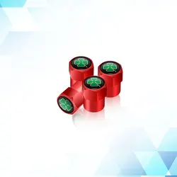 Exterior Decor 4 - Piece Four Leaf Clover Wheel Valve Stem Caps (G)