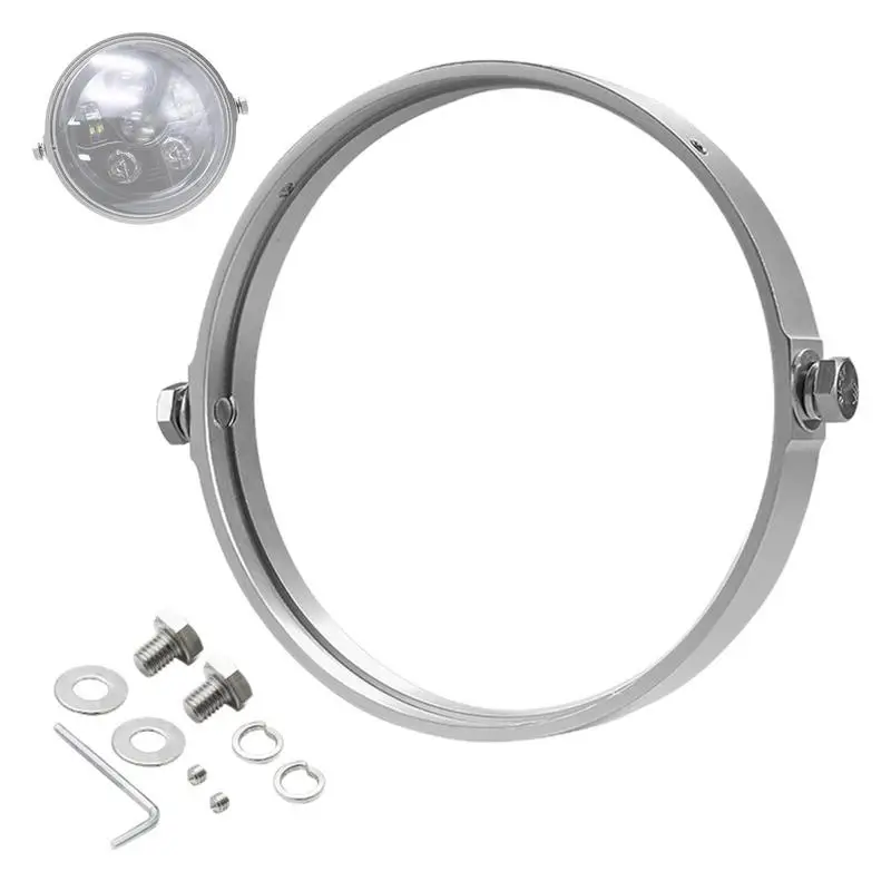 

Круглый Монтажный кронштейн для фар, кольца 7 дюймов, Круглый кронштейн для фар, кольца, отделка, глянцевый, для фар мотоцикла