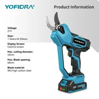 YOFIDRA Cisailles électriques sans balais 60MM, contrôle automatique de la vitesse, sécateur, outil de coupe, ensembles d'outils électriques pour batterie Makita 2