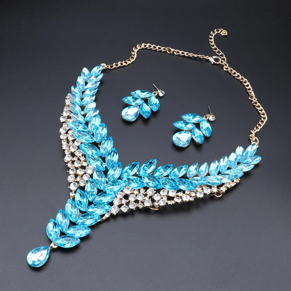 Set Gioielli Sposa Zoestar In Argento Con Strass - Collana E Orecchini A Fiore, Per Cerimonie - Foto 9