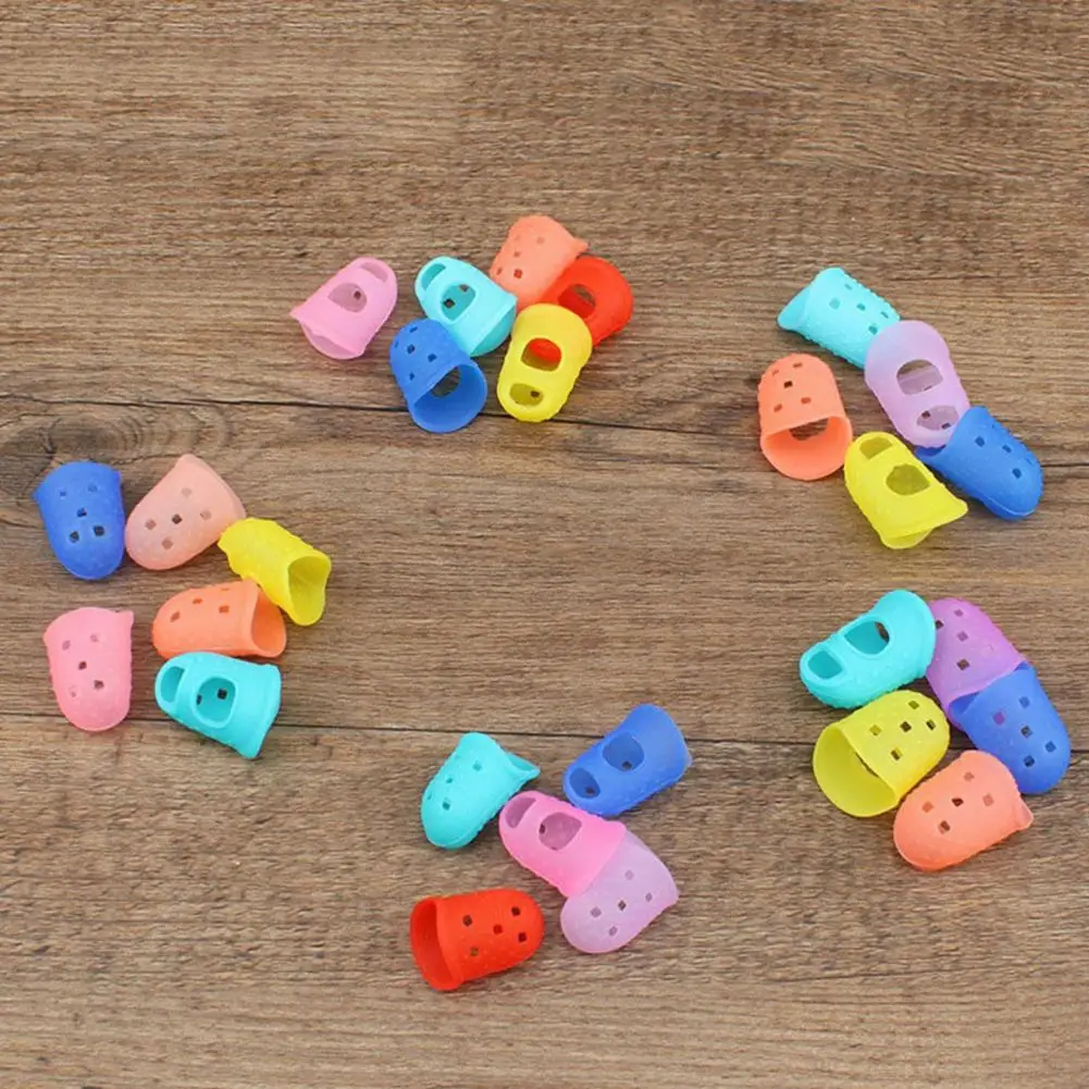 5Pcs Fingertip Breathable Elastic Silicone Strong Construction Finger Cover for Kids