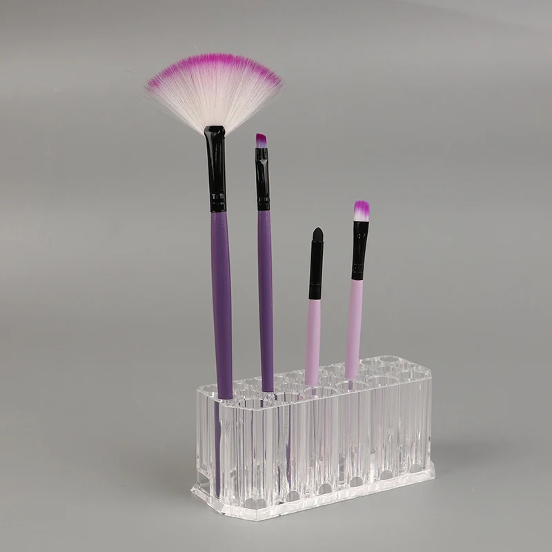 

26 Holes Nail Art Brush Organizer Desktop Eyeliner Holder Cosmetics Pen Storage Rack Acrylic Makeup Brush Holder Showing Shelf