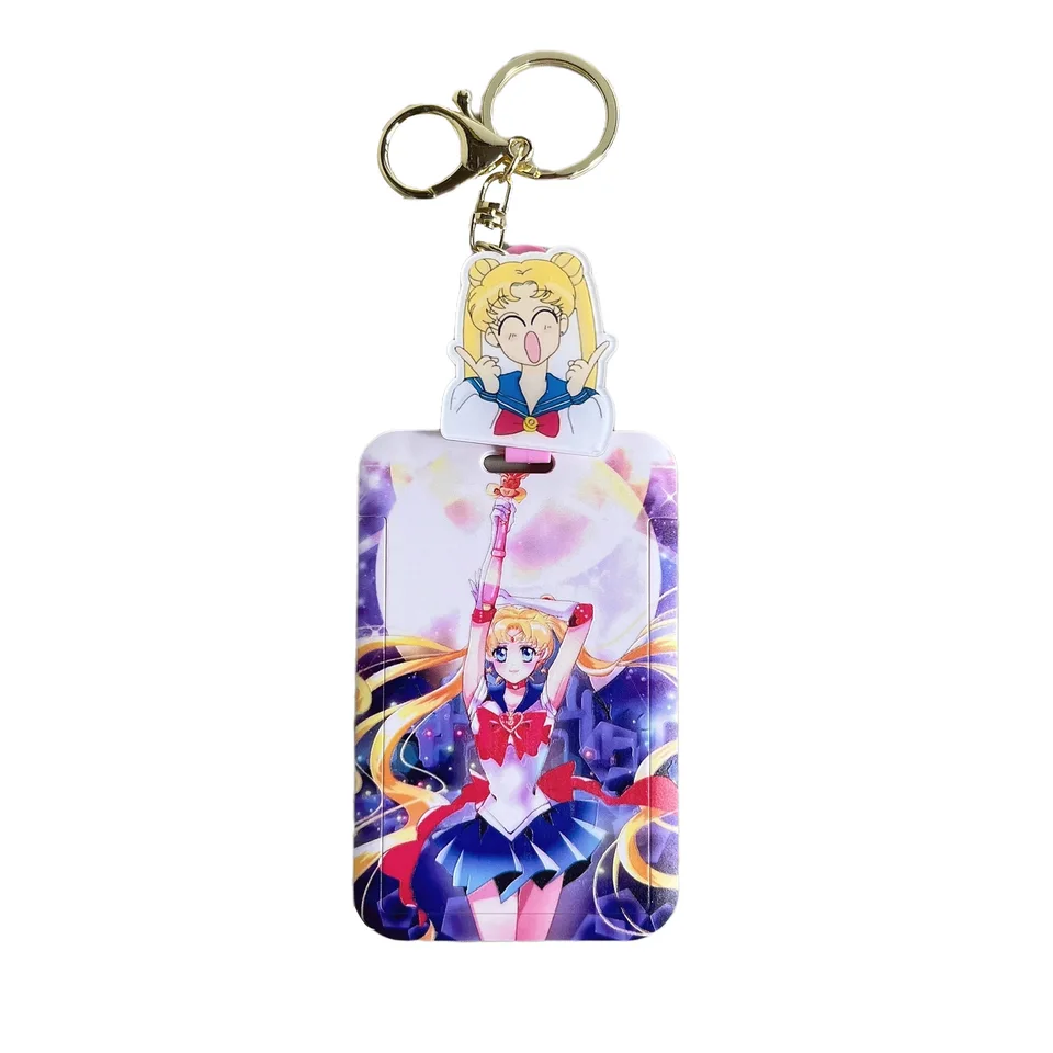 Roffatide Anime Sailor Moon Portafogli per Donne Portafoglio Slim in Ecopelle Portafoglio Corto a due ante Portafoglio Portacarte Viola