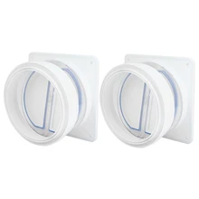 

2X Kitchen Range Hoods Check Valve Anti Odor Control Bathroom Check Valve Back-Pressure Valve Non-Return Flap Valve